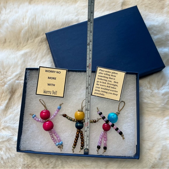 Handmade beaded Worry Dolls for Anxiety and Worrying Thoughts - Picture 2 of 2